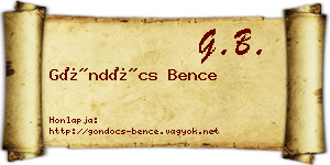 Göndöcs Bence névjegykártya